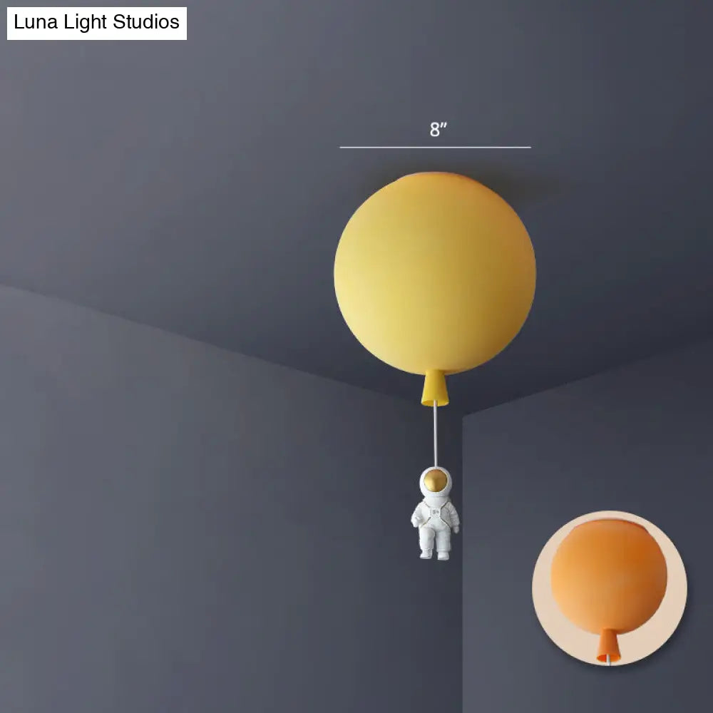 DecorBites™ Balloon and Astronaut Ceiling Lamp Kids Acrylic 1 Head Bedroom Pendant Lighting Fixture