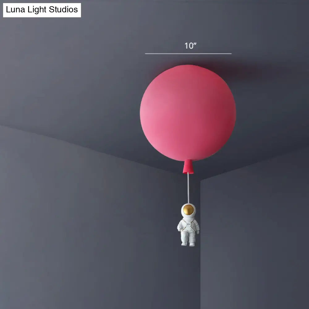 DecorBites™ Balloon and Astronaut Ceiling Lamp Kids Acrylic 1 Head Bedroom Pendant Lighting Fixture