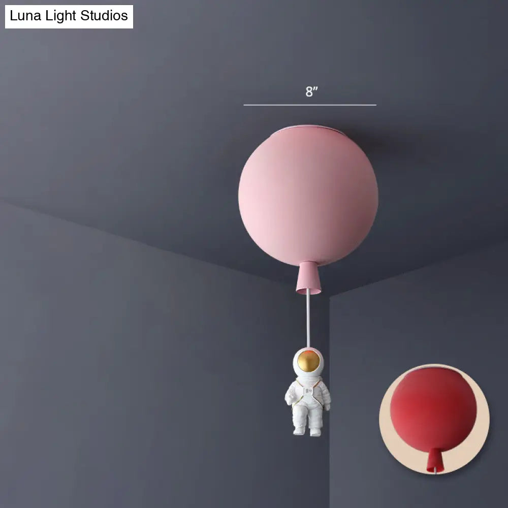 DecorBites™ Balloon and Astronaut Ceiling Lamp Kids Acrylic 1 Head Bedroom Pendant Lighting Fixture