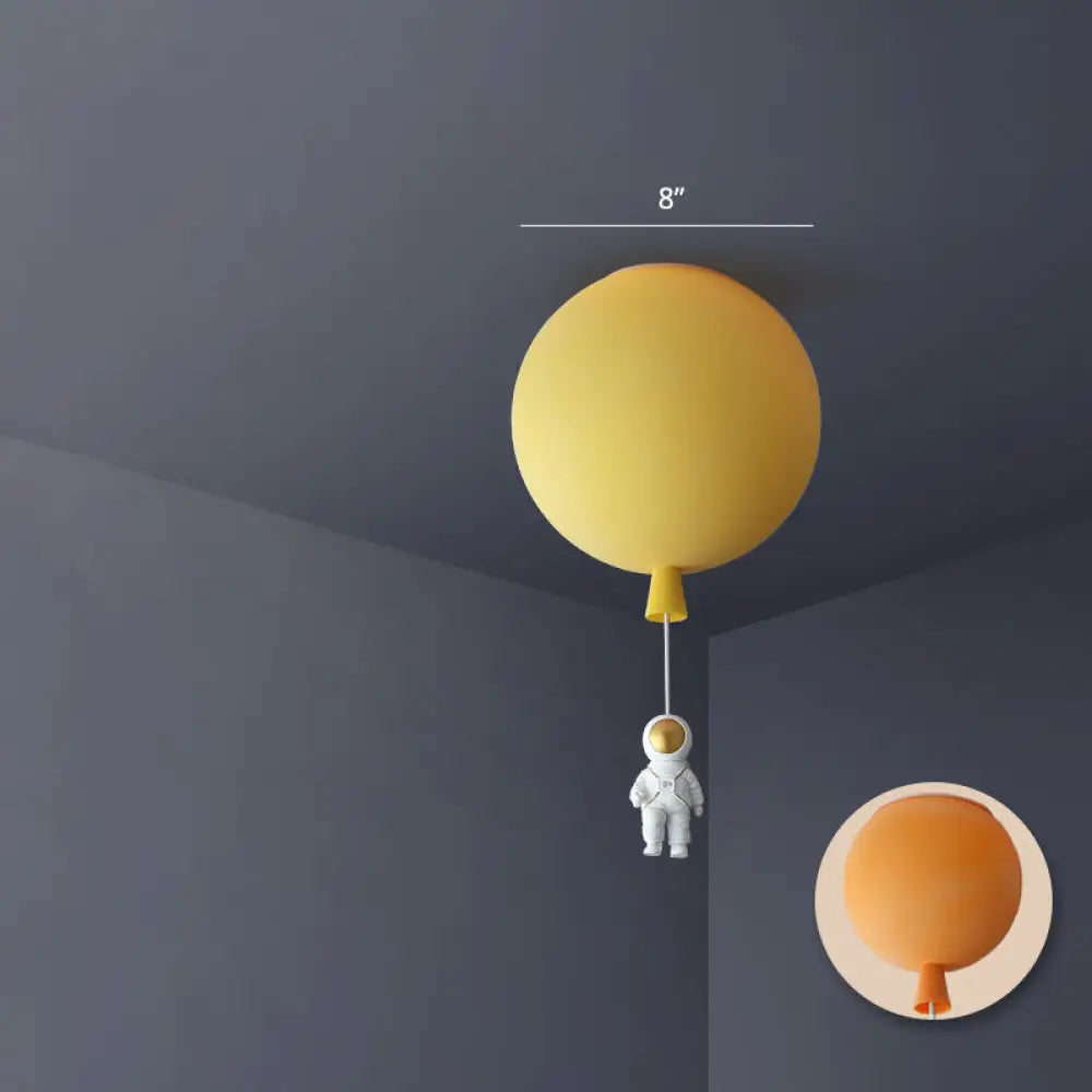 DecorBites™ Balloon and Astronaut Ceiling Lamp Kids Acrylic 1 Head Bedroom Pendant Lighting Fixture