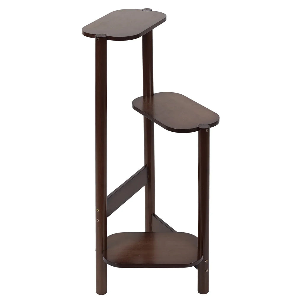 DecorBites™ Bamboo 3 Tier Corner Plant Stand Display