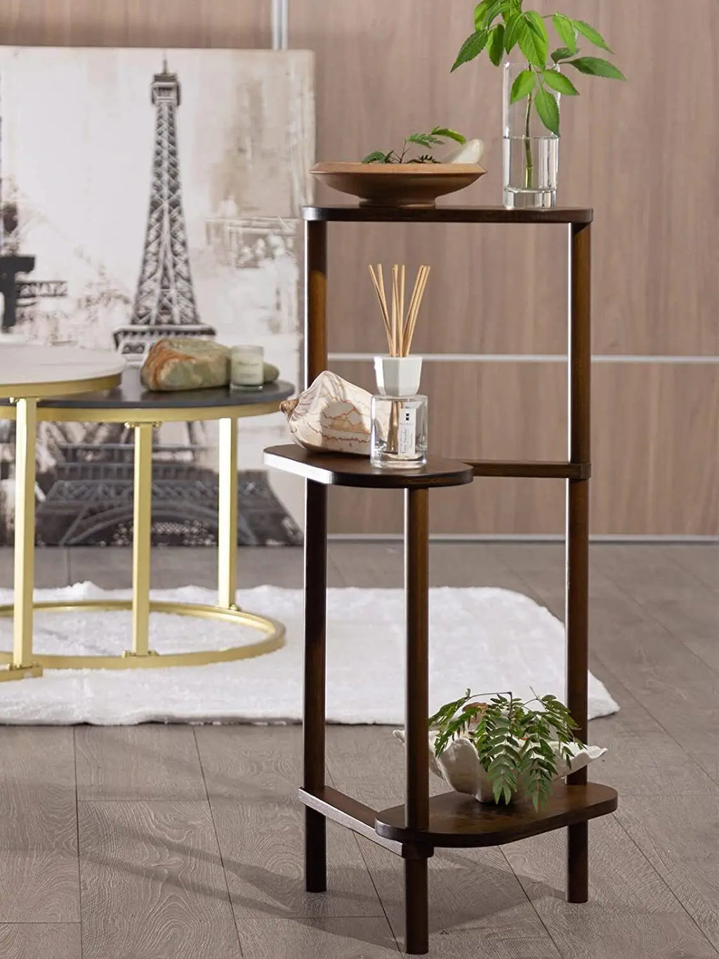 DecorBites™ Bamboo Tall Corner Plant Stand - Outdoor Garden Rack