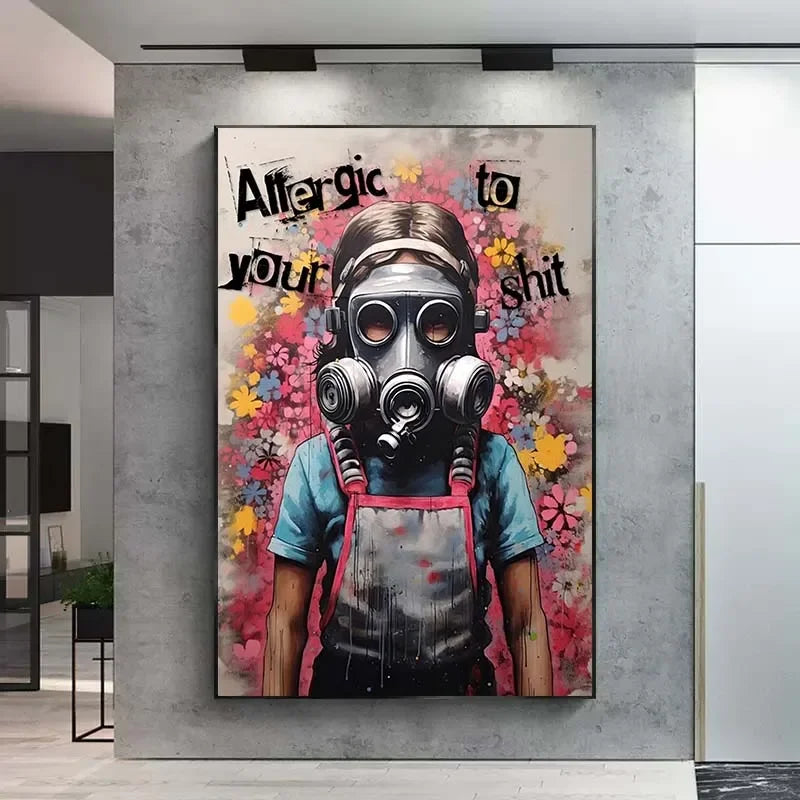 DecorBites™ Banksy Boy Girl Balloon Canvas Wall Art