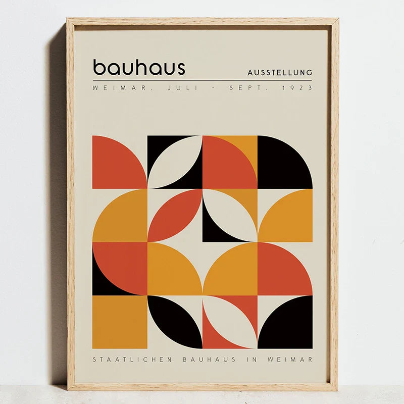 DecorBites™ Bauhaus Geometric Exhibition Canvas Art Posters