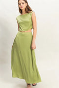 Sleeveless Top and Maxi Skirt Set