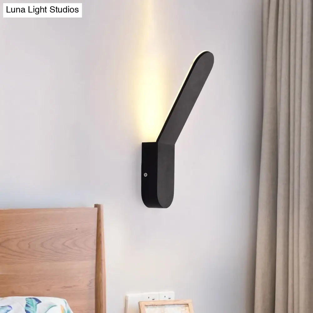 DecorBites™ Bend Wall Washer Light - Black/White Nordic Metal Wall Sconce for Corridor - Oval Shape, Warm/White LED Lighting