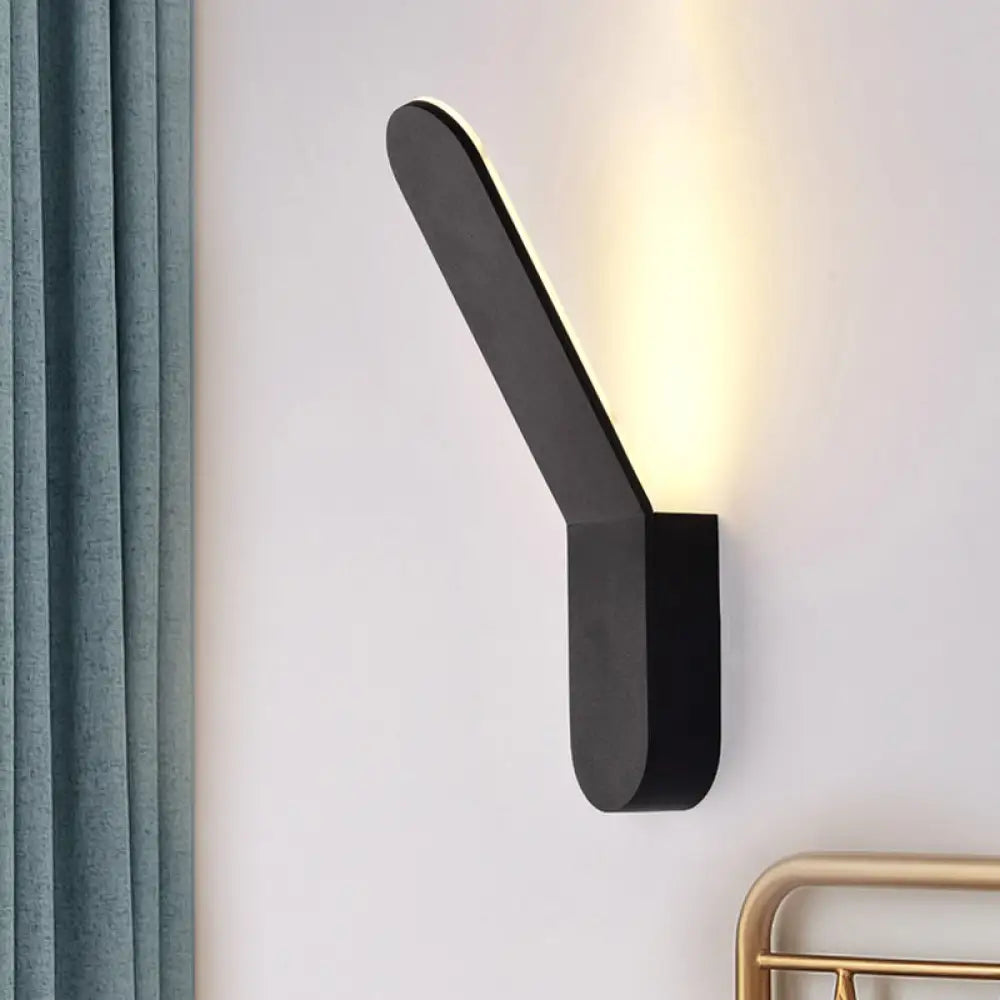 DecorBites™ Bend Wall Washer Light - Black/White Nordic Metal Wall Sconce for Corridor - Oval Shape, Warm/White LED Lighting