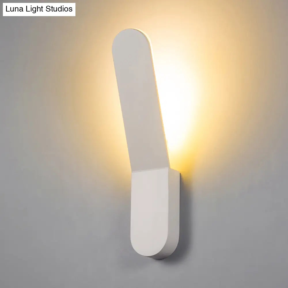 DecorBites™ Bend Wall Washer Light - Black/White Nordic Metal Wall Sconce for Corridor - Oval Shape, Warm/White LED Lighting