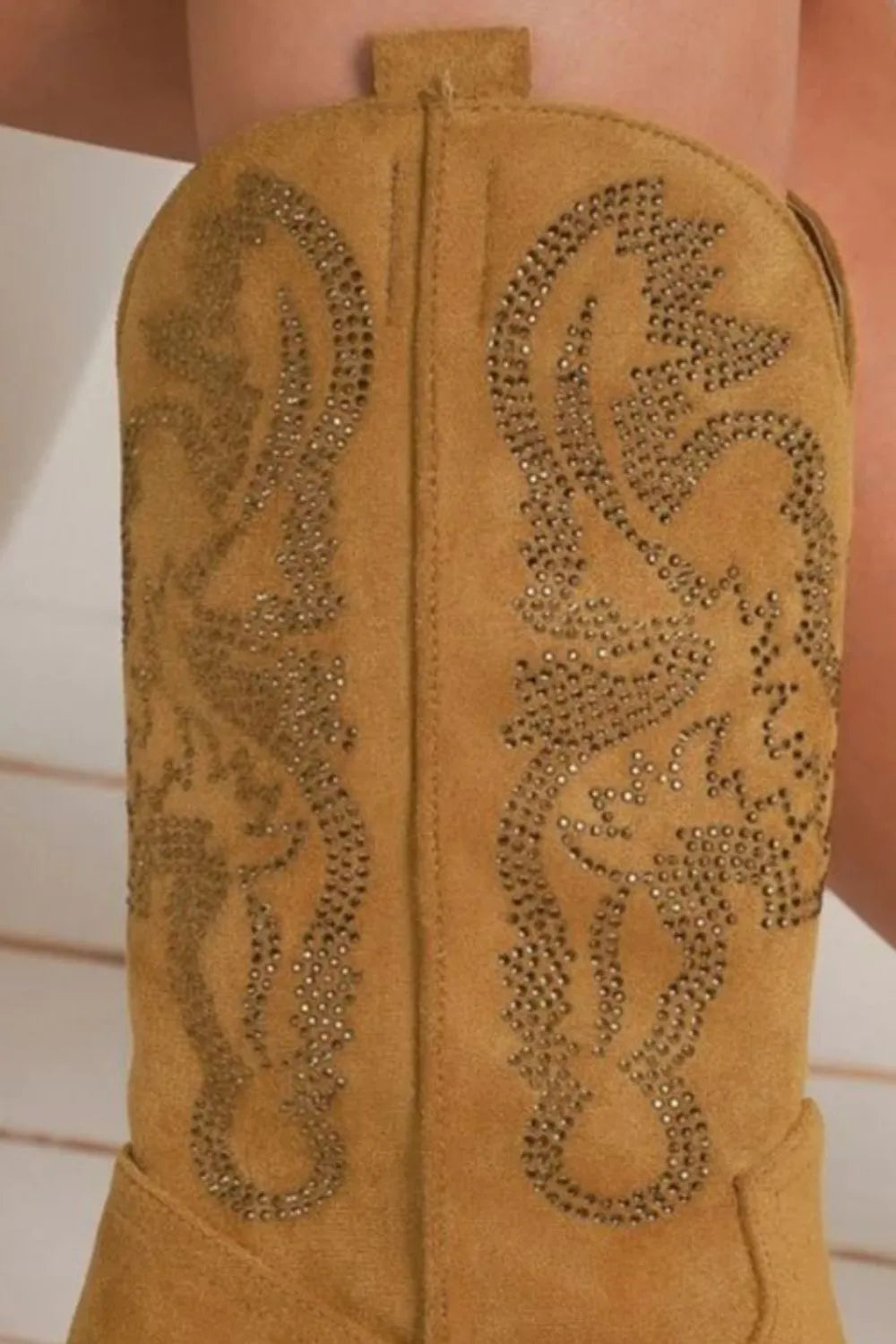 Fashion Rhinestone Detail Point Toe Boots