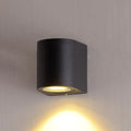 DecorBites™ Black Aluminum LED Outdoor Cylinder Wall Light - Minimalist Flush Wall Sconce