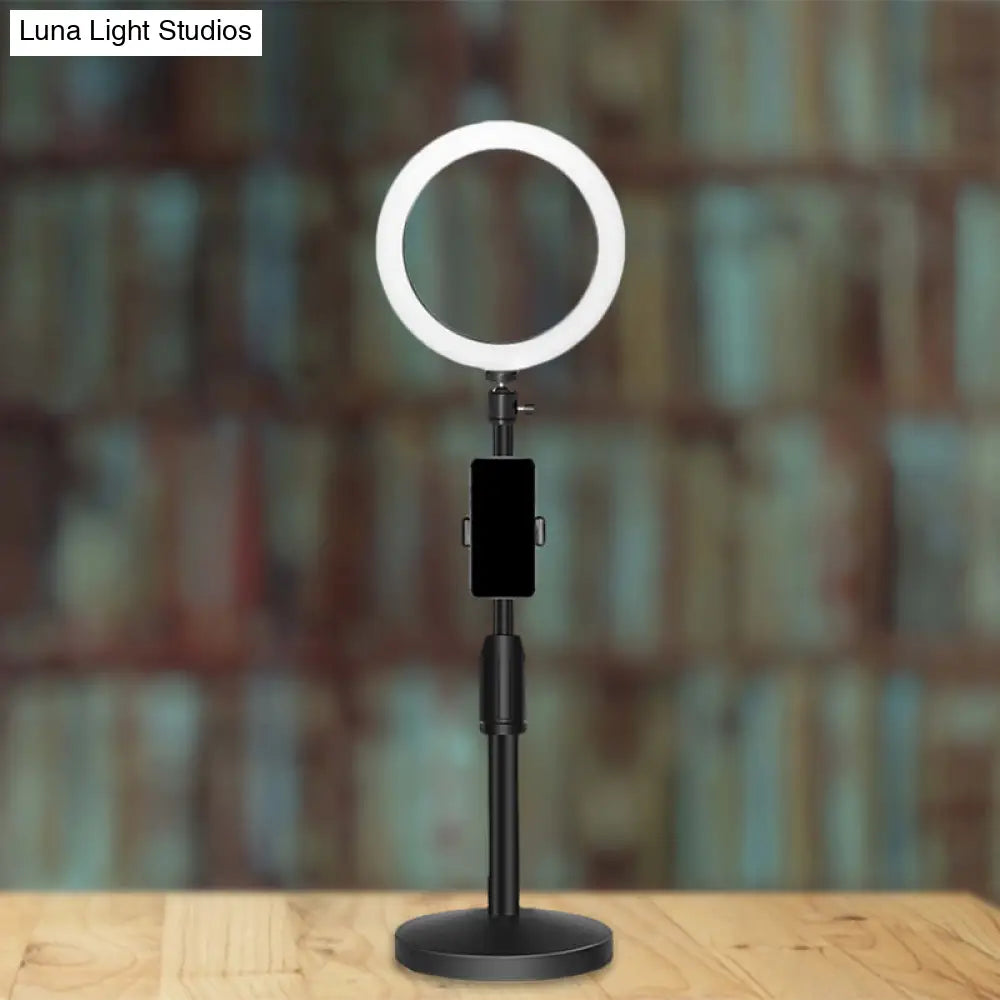 DecorBites™ Black LED Make-Up Lamp with Phone Holder and Flash Light