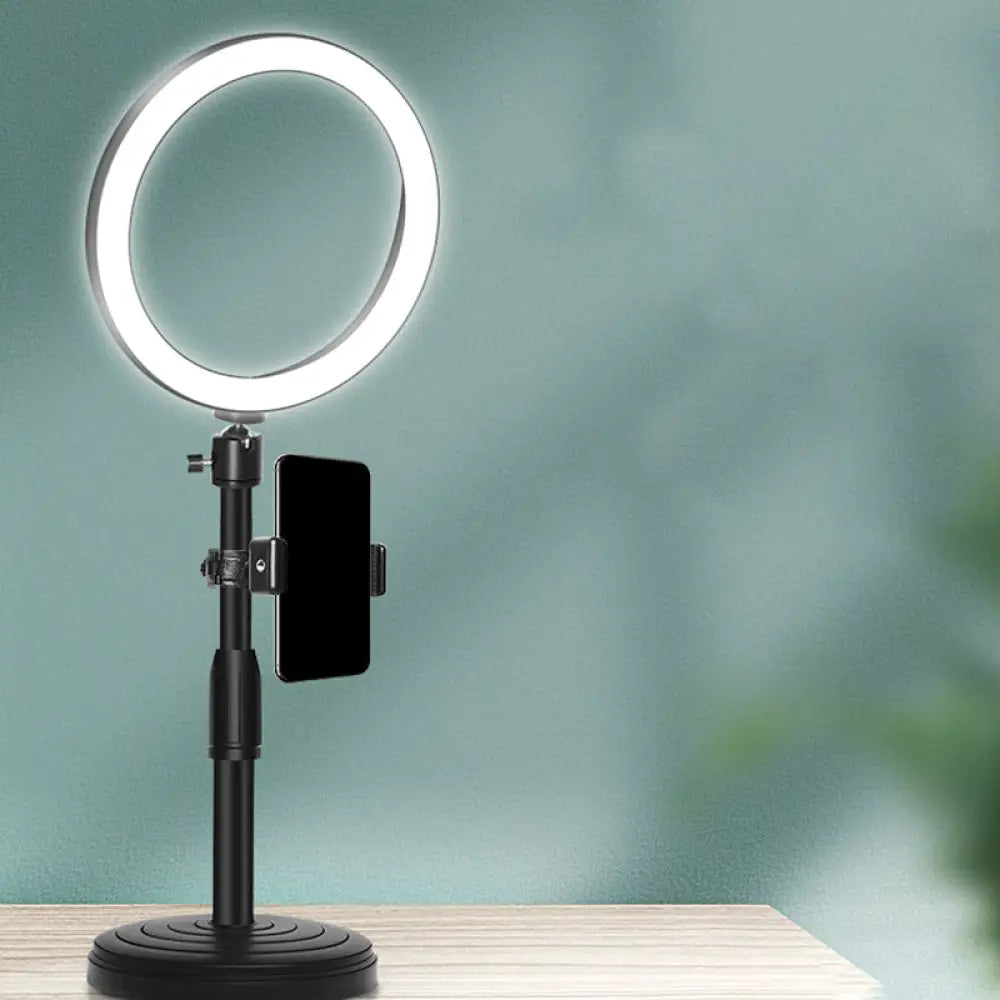 DecorBites™ Black LED Make-Up Lamp with Phone Holder and Flash Light