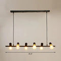 DecorBites™ Black Linear Island Pendant Light with Exposed Bulb Design - Perfect for Restaurants and Lofts