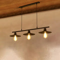 DecorBites™ Black Metal Island Lamp: 3-Light Conical Chandelier for Restaurants and Warehouses