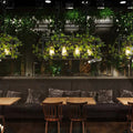DecorBites™ Black Metal Pendant Light Fixture for Wine Bar - 4/6-Bulb Cuboid Plant Island Lamp