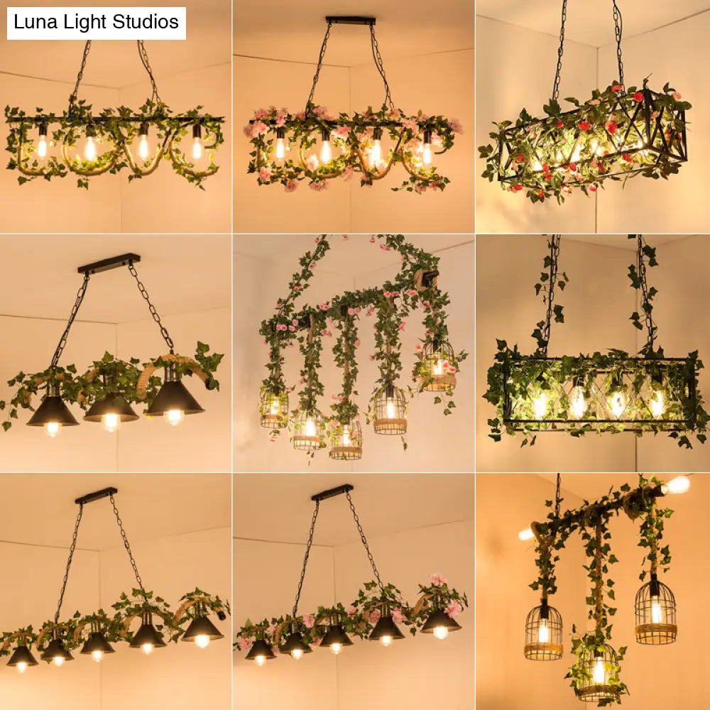 DecorBites™ Black Retro Metal Pendant Light - Industrial Hanging Island Fixture