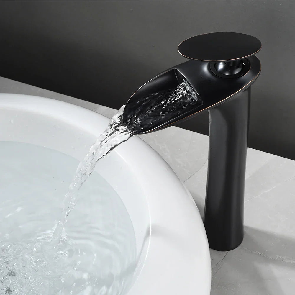 DecorBites™ Black Waterfall Bathroom Faucet Mixer Tap