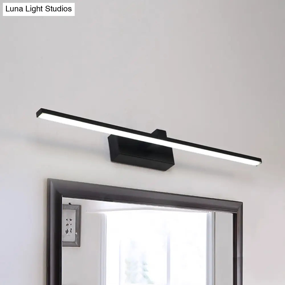 DecorBites™ Black/White LED Wall Mounted Bathroom Mirror Light - Iron Stick Vanity Lamp, Multiple Sizes Available