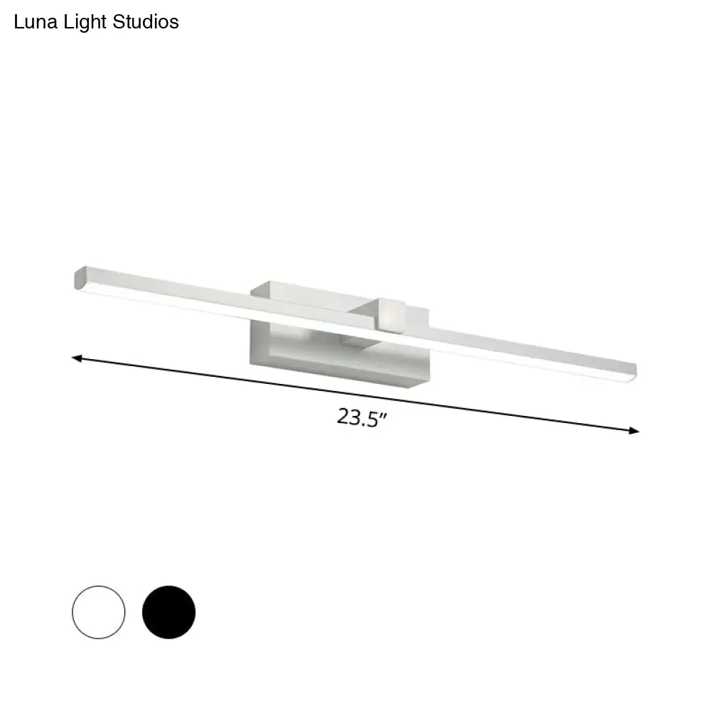 DecorBites™ Black/White LED Wall Mounted Bathroom Mirror Light - Iron Stick Vanity Lamp, Multiple Sizes Available