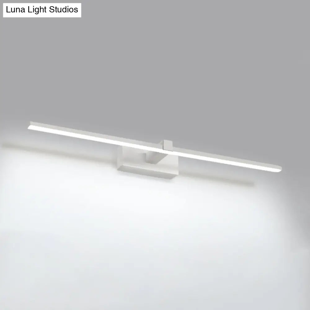 DecorBites™ Black/White LED Wall Mounted Bathroom Mirror Light - Iron Stick Vanity Lamp, Multiple Sizes Available