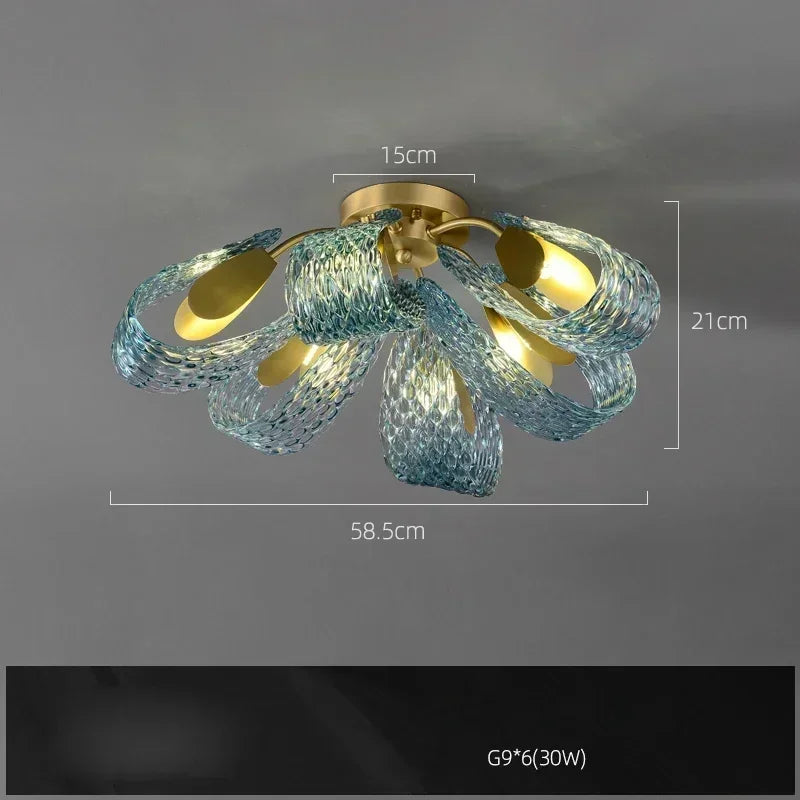 DecorBites™ Blue Glass LED Pendant Lamps - Modern Designer Lighting