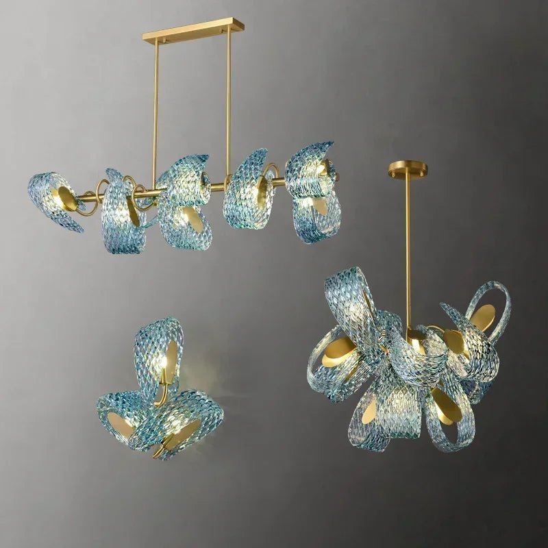 DecorBites™ Blue Glass LED Pendant Lamps - Modern Designer Lighting