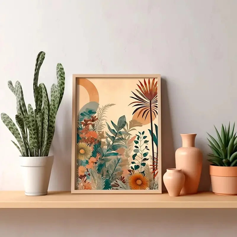 DecorBites™ Boho Floral Modern Canvas Art Set