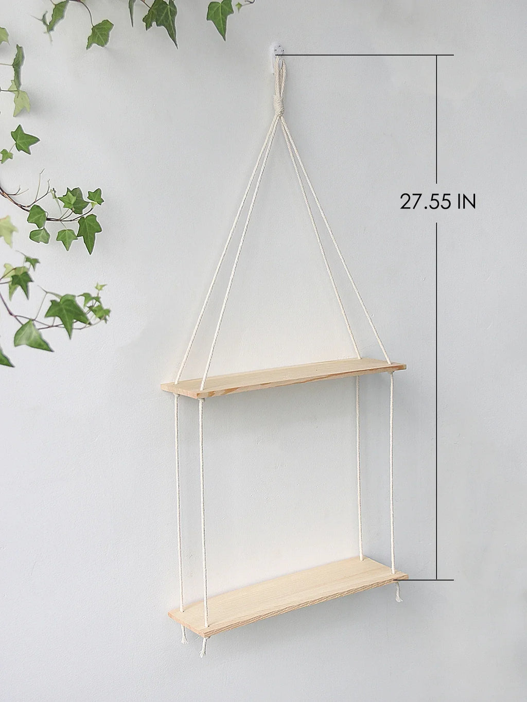 DecorBites™ Boho Macrame Wall Shelf for Home Decor