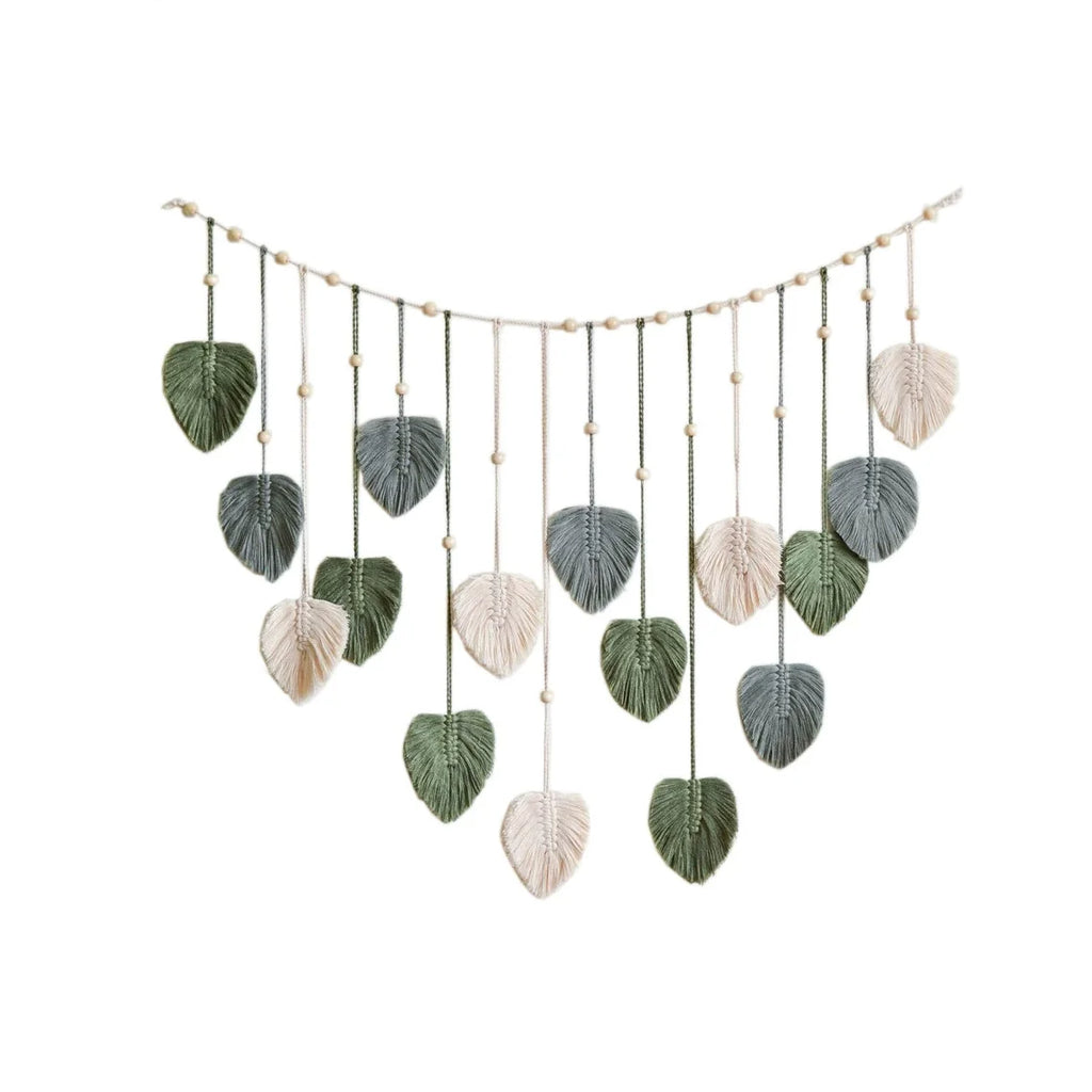 DecorBites™ Boho Style Handmade Tapestry, Room Photo Leaves Wall Decoration Wall Hanging Tapestry For Living Room Office Home Decor