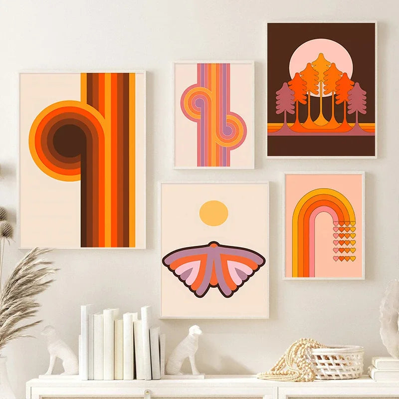 DecorBites™ Boho Sunset Art Prints - Wall Decor