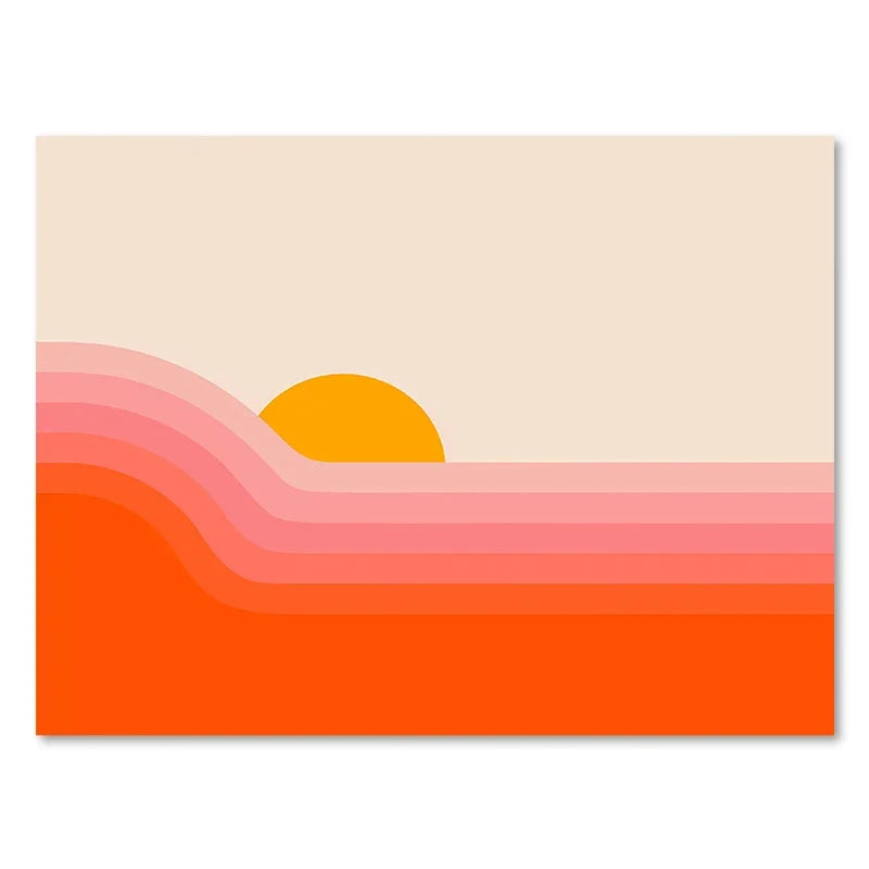 DecorBites™ Boho Sunset Stripes Art Prints - Wall Decor