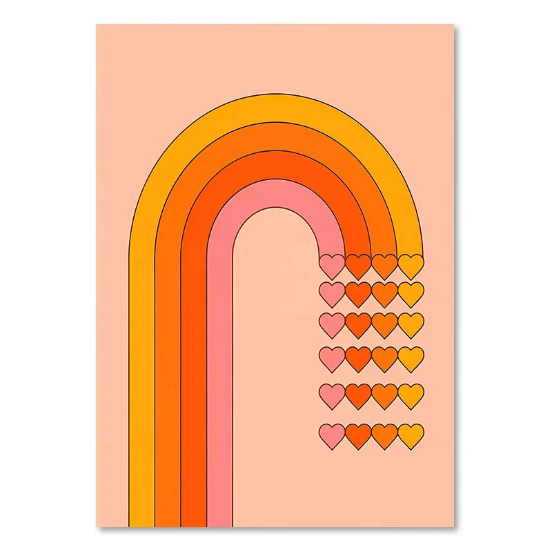 DecorBites™ Boho Sunset Stripes Art Prints - Wall Decor