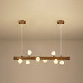 DecorBites™ Brown Modern Linear Island Pendant Metal Lamp
