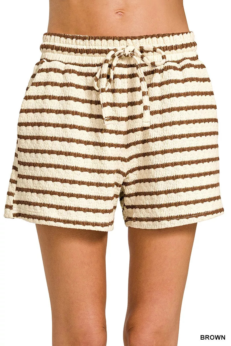 Striped Short Sleeve Tee & Shorts Set