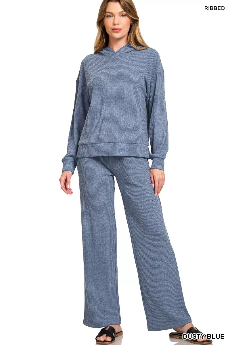 Ribbed Drawstring Lounge Pants