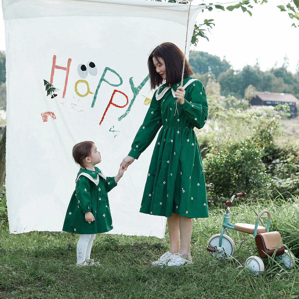 Pure Cotton Mother-daughter Parent-child Dress