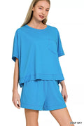 Exposed Seam Boxy Top & Shorts Set