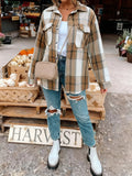 Plus Size Casual Plaid Button-Down Shirt See size chart under “more details”