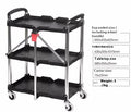 Three Layer Foldable Tool Cart Trolley