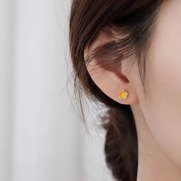 S925 Silver Mini Sunflower Stud Earrings