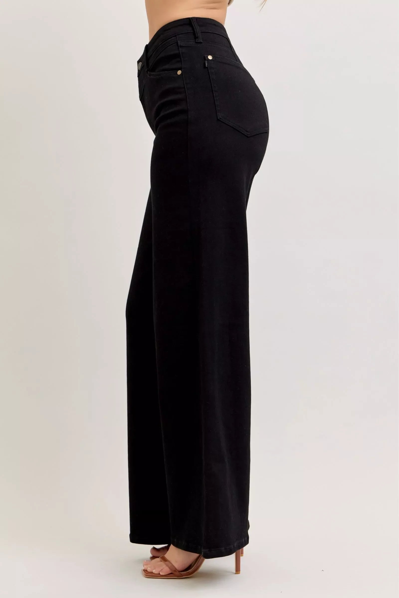 High-Waisted Wide Leg Jeans