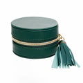 Jewelry Box Organizer Round Travel Green Stylish for Women