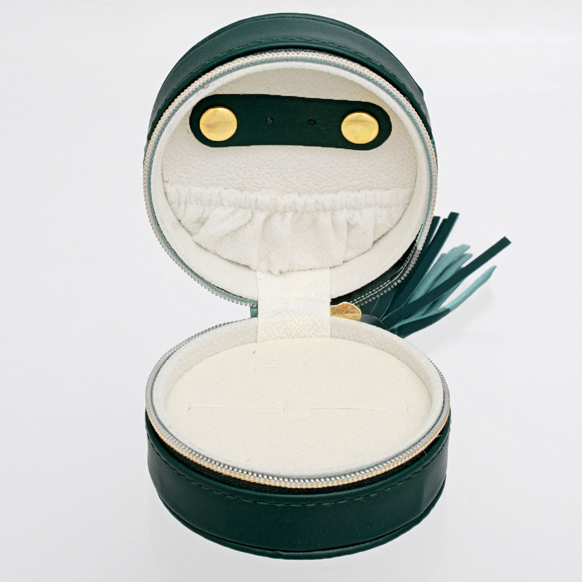 Jewelry Box Organizer Round Travel Green Stylish for Women