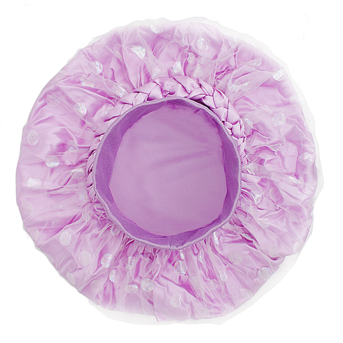 Women’s Satin Bonnet Purple Wide Edge Double Layer Chic Lounge Accessory