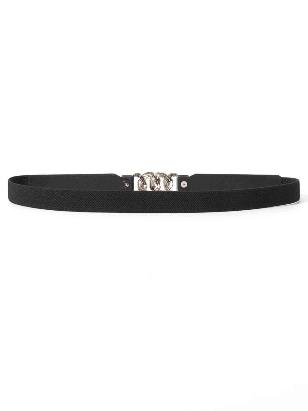 ElegantStyle Zinc Alloy Buckle Elastic PU Belt – Versatile and Stylish Accessory See size chart under “more details”
