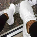 New Thick-soled Fly-woven Mesh Large Size Outdoor Breathable Sneakers