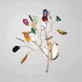 DecorBites™ Champagne Agate Leaf Wall Sconce: Artistic Lighting Fixture for Bedroom