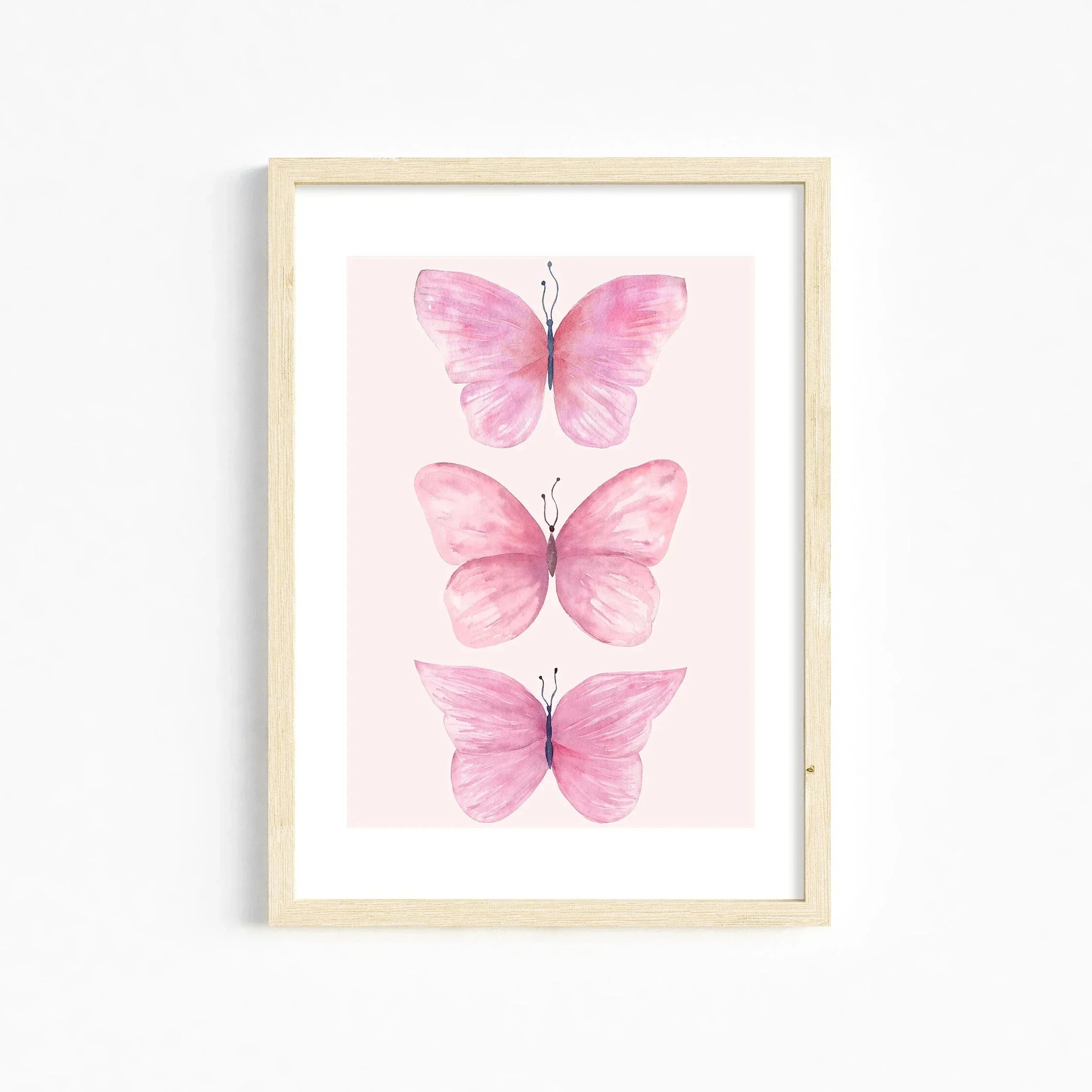DecorBites™ Chic Pink Wall Art for Girls' Room