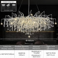 DecorBites™ Chrome Rectangular Crystal Chandelier Light Fixture