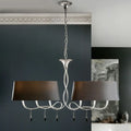 DecorBites™ Classic Black/White Drum Fabric Island Ceiling Light with 6 Hanging Lights for Dining Room